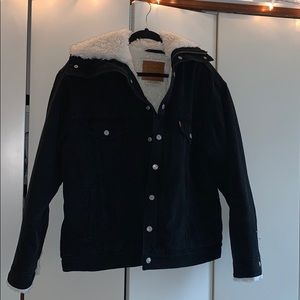 Levi fuzzy denim jacket